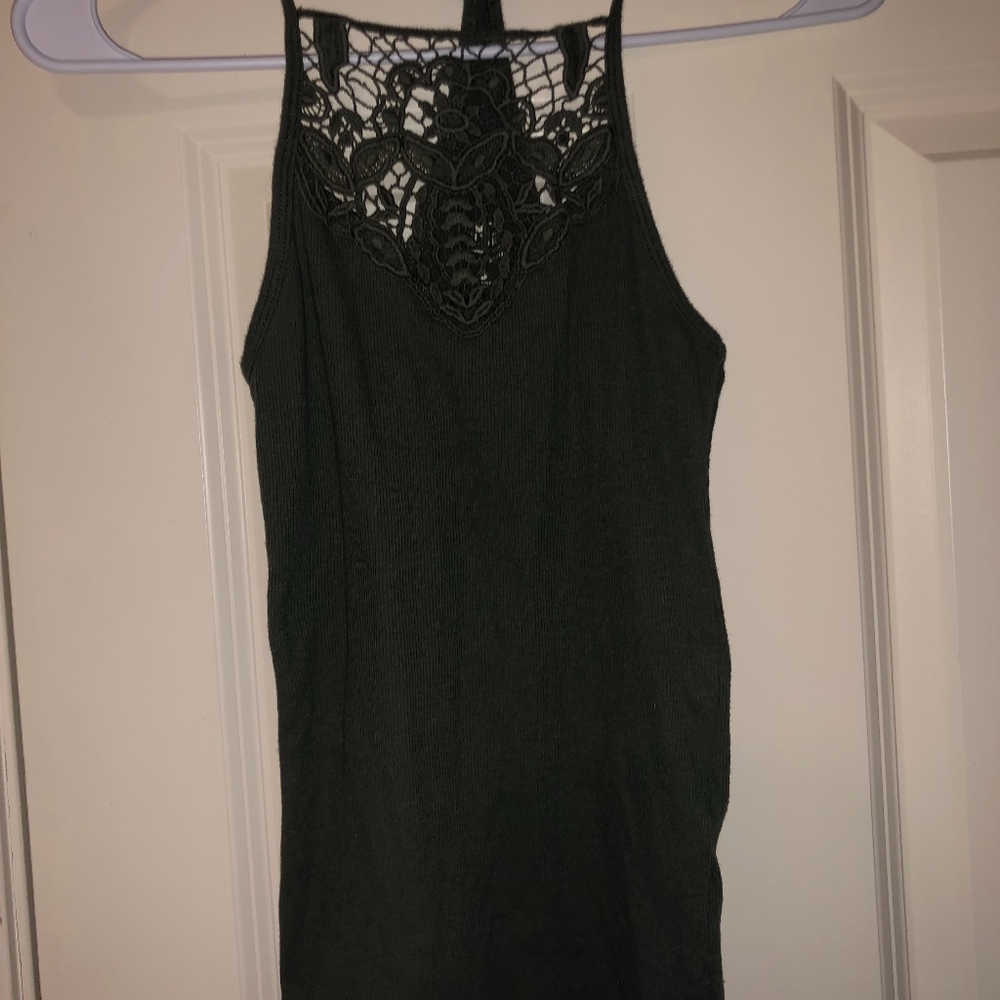 Hollister green Tank Top